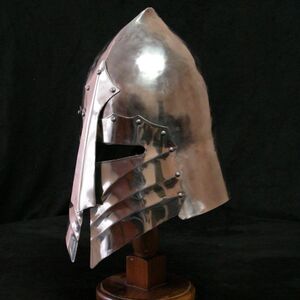 Larp Ausrüstung Fantasie Barbuta Helm &quot;Der Schwarze Ritter&quot; Rostfreie Stahl