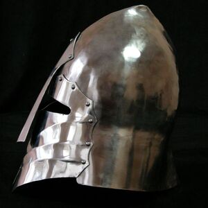 Larp Ausrüstung Fantasie Barbuta Helm &quot;Der Schwarze Ritter&quot; Rostfreie Stahl