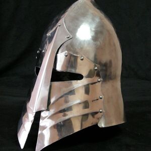 Larp Ausrüstung Fantasie Barbuta Helm &quot;Der Schwarze Ritter&quot; Rostfreie Stahl