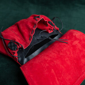 Ledertasche mit Taschen und Bärenprägung