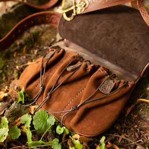 Ledertasche mit Taschen und Bärenprägung