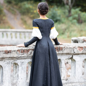 Leinenkleid mit abnehmbaren Ärmeln „Stadtfrau”