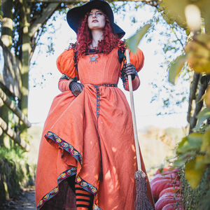 Linen Boned Corset Kirtle “Pumkin Dress"