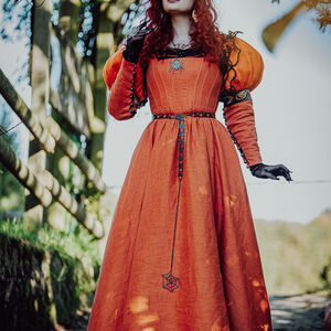 Linen Boned Corset Kirtle “Pumkin Dress"