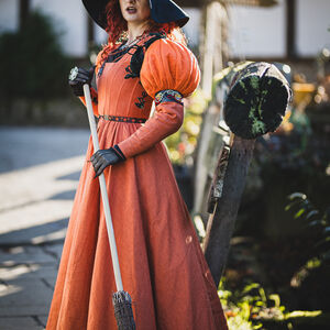 Linen Boned Corset Kirtle “Pumkin Dress"