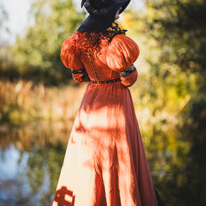 Linen Boned Corset Kirtle “Pumkin Dress"