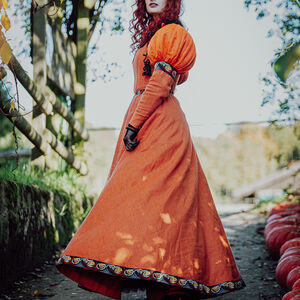 Linen Boned Corset Kirtle “Pumkin Dress"