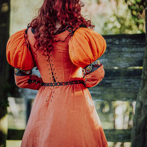 Linen Boned Corset Kirtle “Pumkin Dress"