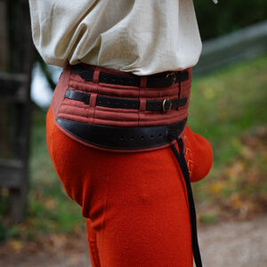 Lendenier C-Gürtel für die Beinschienen „Heckenritter“ aus Leinen