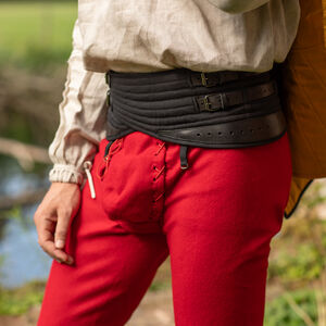 Lendenier Rüstgürtel zur Befestigung der Beinpanzerung „Söldner“ aus Baumwolle