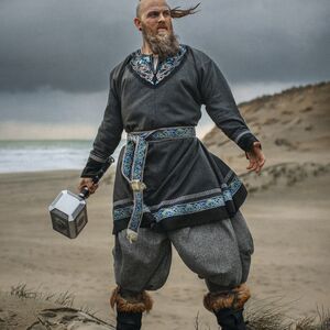 Bestickte Wikinger-Tunika aus Wolle „Jarl Erik“