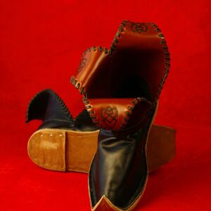 Mitelalter/fantasie Leder Stiefel "Glocken"