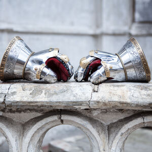 Mittelalter-Fingerhandschuhe „Die Wache des Königs“ aus Stahl