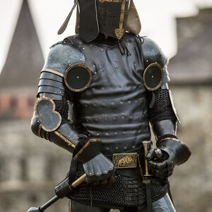 Mittelalter Gürtel mit Geheimtasche „Eigenwilliger Ritter”