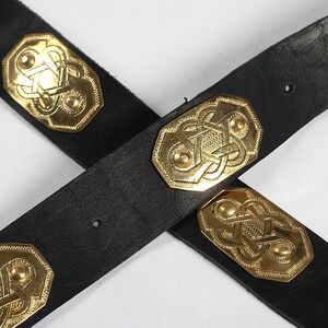 Mittelalter Gürtel Mit Messingverzierungen