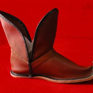 Mittelalter Handgefertigte Lederhalbstiefel