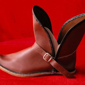 Mittelalter Handgefertigte Lederhalbstiefel