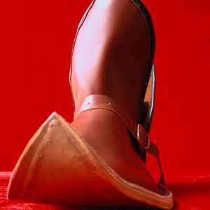 Mittelalter Handgefertigte Lederhalbstiefel