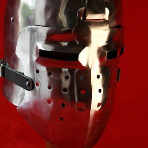 Mittelalter Helm Beckenhaube "Klappvisier"
