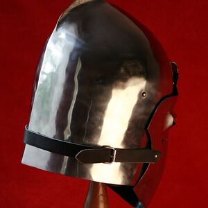 Mittelalter Helm Beckenhaube "Klappvisier"