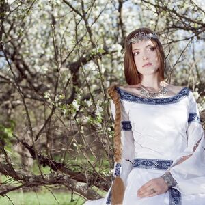 Mittelalter Fantasie Hochzeitskleid &quot;Schwan&quot;