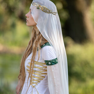 Mittelalter Hochzeitsschleier aus Seide „Schwan“