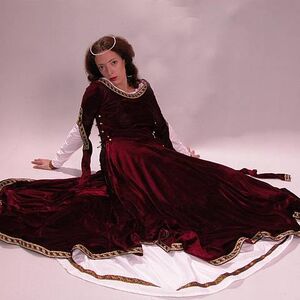 Mittelalter Kleid mit Chemise "Dame des Herzens"