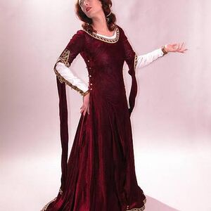 Mittelalter Kleid mit Chemise "Dame des Herzens"