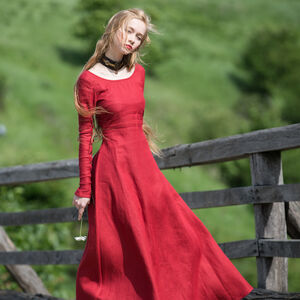 Mittelalter Kleid „Rothaarige Elise“ in Weinrot