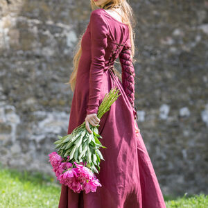 Mittelalter Kleid „Rothaarige Elise“ in Burgundrot