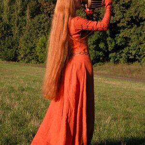 Mittelalter Kleid „Rothaarige Elise“, Farbe Orange