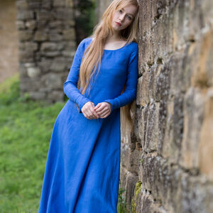 Blaues Leinenkleid „Rothaarige Elise“