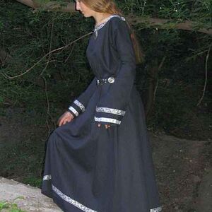 Mittelalter Kleid, Tunika Vii-x. Jhdt, Nordeuropa, Schwarz