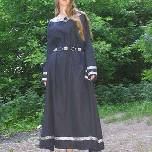 Mittelalter Kleid, Tunika Vii-x. Jhdt, Nordeuropa, Schwarz