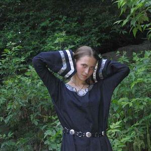 Mittelalter Kleid, Tunika Vii-x. Jhdt, Nordeuropa, Schwarz