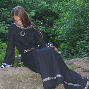 Mittelalter Kleid, Tunika Vii-x. Jhdt, Nordeuropa, Schwarz