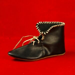 Mittelalter: Kurze Keltische Schwarze Stiefel