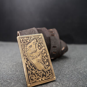 Mittelalter Ledergürtel „Der Keiler“ mit einer Geheimtasche