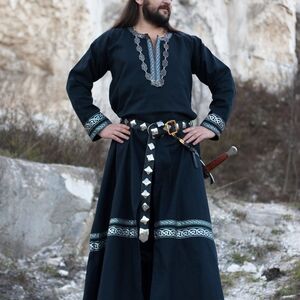 Mittelalter Ledergürtel Mit Stahlverzierungen