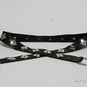 Mittelalter Ledergürtel Mit Stahlverzierungen