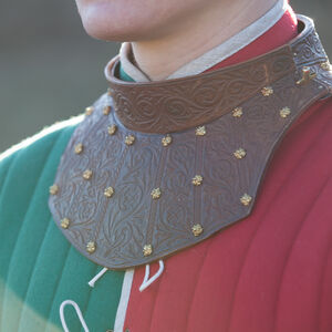 Mittelalter Nackenschutz mit Ringkragen „Raubvogel“