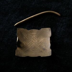 Mittelalter Schliesse Aus Messing Mit Keltischem Motiv-3