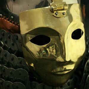 Mittelalter Slawischer Helm, Kegelform Mit Gesichtsmaske