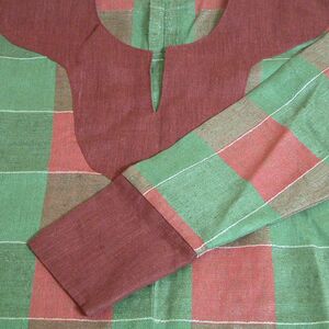 CHECKED FLAX NORMAN TUNIC