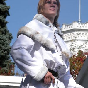 MEDIEVAL VELVET COAT TUNIC GARB - TAPPERT AND HOOD