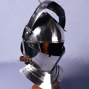 Mittelalter Helm Aufklapbare Visier, Armet