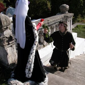 Mittelalter Wolle Tappert Mit Gugel/hut, Xiv. Jhd.