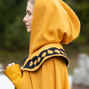 Mittelalter Wollumhang mit ausgeschnittenen Mustern „Stadtfrau“