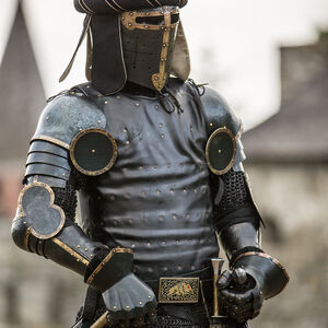 Mittelalter Zuckerhut-Helm „Eigenwilliger Ritter“