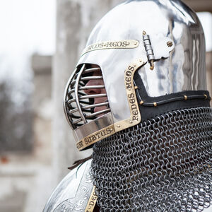 Beckenhaube Helm mit „Bargrill”